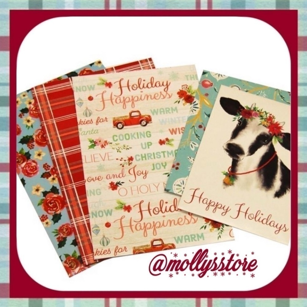 💗 New Pioneer Woman (5) Christmas Holiday Wish Folding Carton Paper Gift Boxes